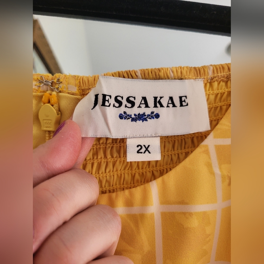 JessaKae Sunari Yellow Tiered Sundress - Picture 2 of 11
